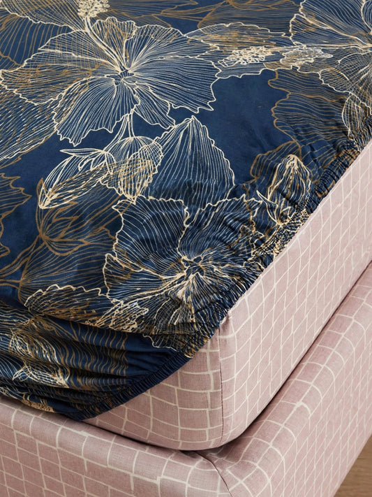 Navy Gold Line Art - Fitted