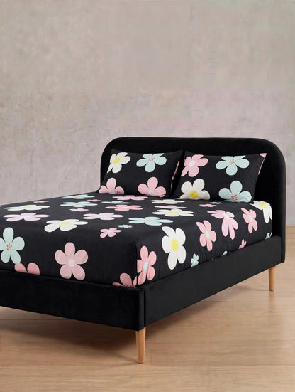 Bloom Black & Pink - Fitted