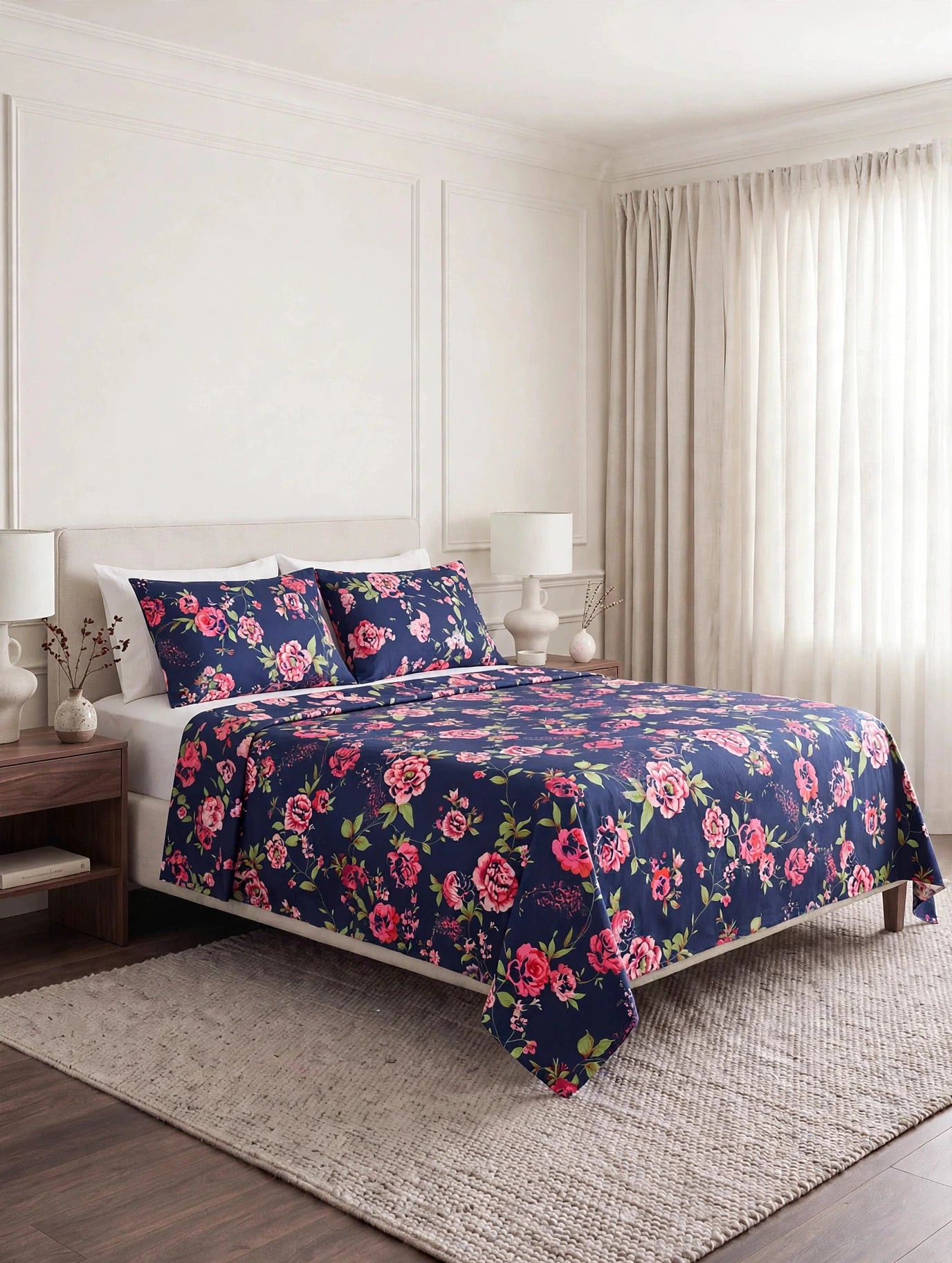 Navy Blush Bloom