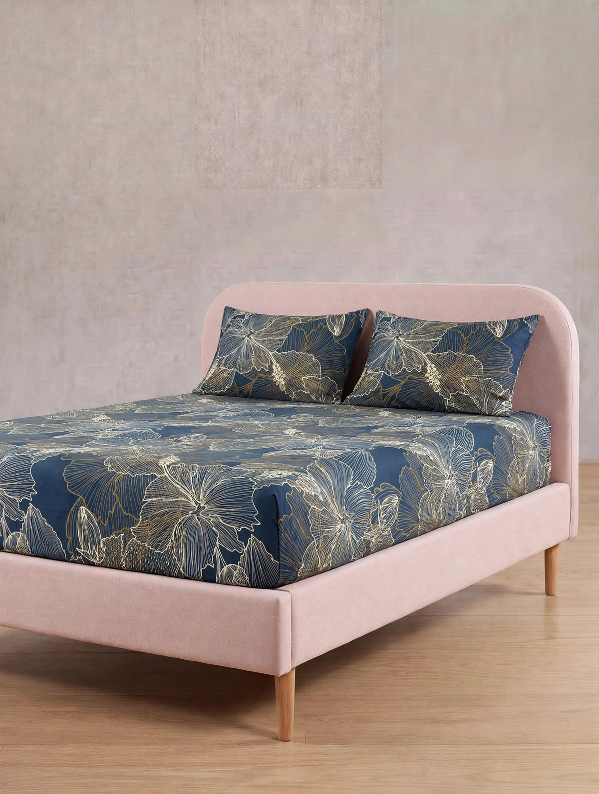 Navy Gold Line Art - Fitted