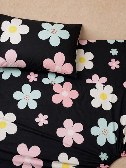 Bloom Black & Pink - Fitted