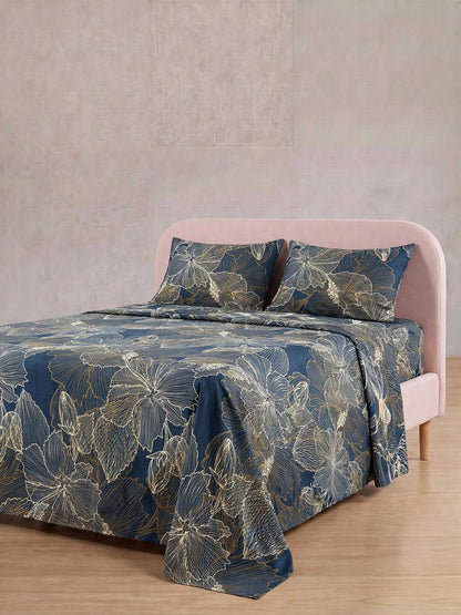 Navy Gold Line Art - Fitted