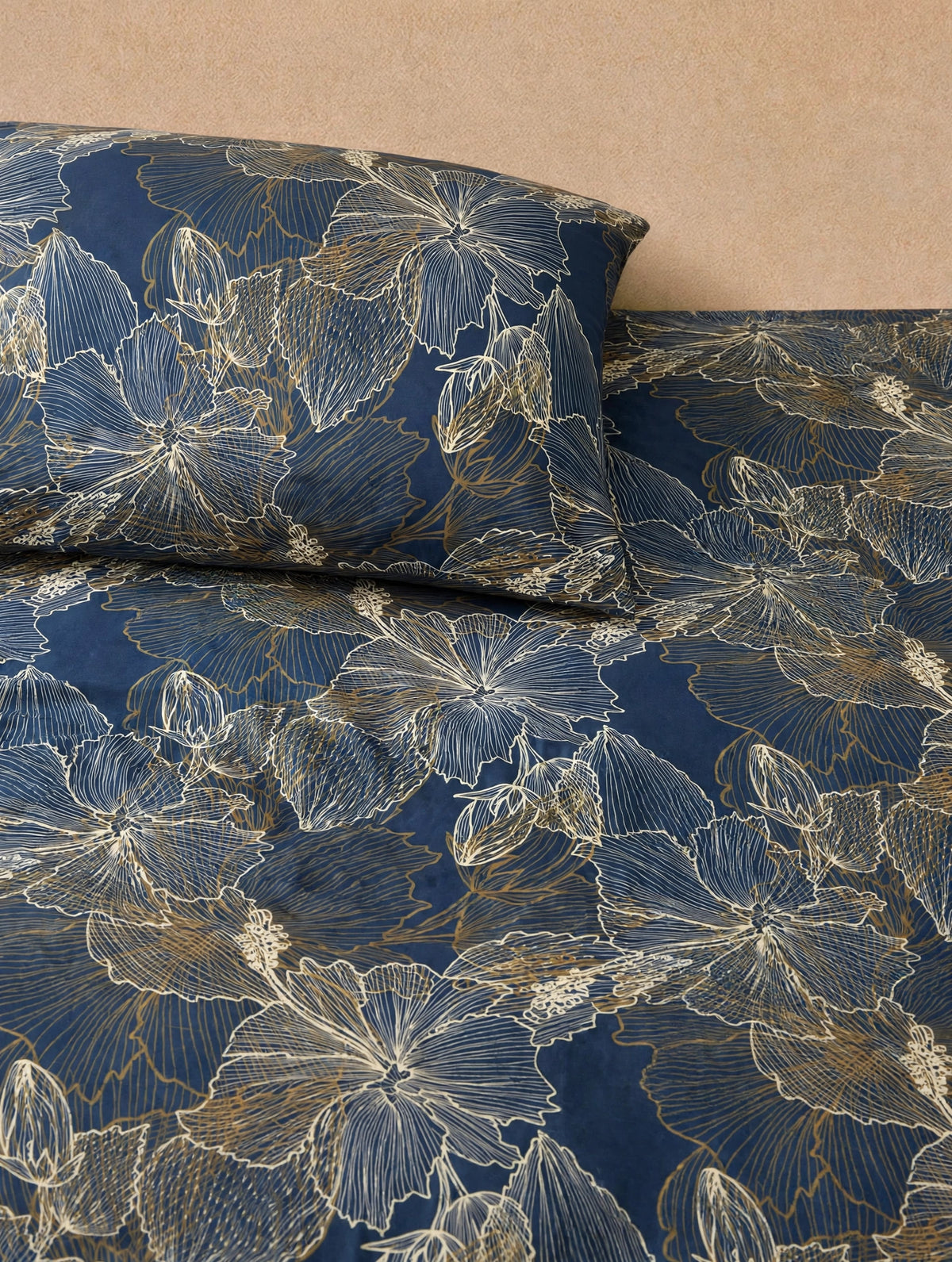 Navy Gold Line Art - Fitted